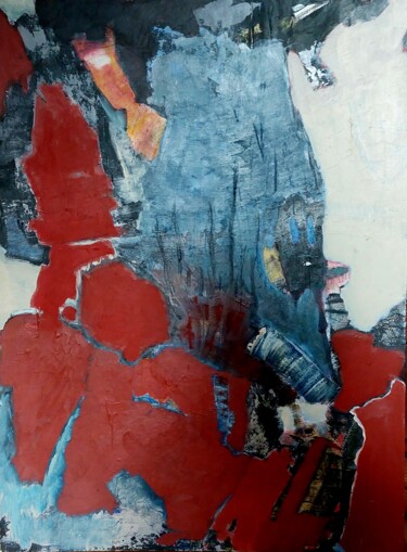 Painting titled "assombrissement, la…" by Monique Morellec, Original Artwork, Acrylic