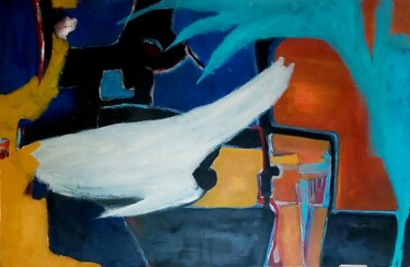 Pintura titulada "l'ordre contre la p…" por Monique Morellec, Obra de arte original, Acrílico Montado en Bastidor de camilla…