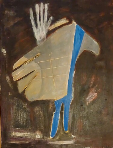 Painting titled "alerte, le monde es…" by Monique Morellec, Original Artwork, Acrylic Mounted on Wood Stretcher frame