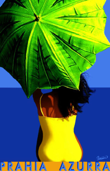 Digital Arts titled "Prahia Azurra (Blue…" by Moreno Franco, Original Artwork, Acrylic