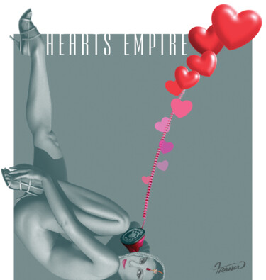 Digital Arts titled "Heart's Empire" by Moreno Franco, Original Artwork, Airbrush