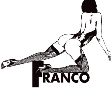 Digitale Kunst getiteld "Franco Girls Cover 1" door Moreno Franco, Origineel Kunstwerk, Inkt