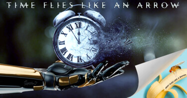 Arte digitale intitolato "Time Flies Like an…" da Moreno Franco, Opera d'arte originale, Stampa digitale