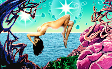 Digitale Kunst mit dem Titel "Airto (Breathe) - B…" von Moreno Franco, Original-Kunstwerk, Acryl