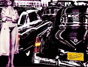 Arte digital titulada "Black Cars Look Bet…" por Moreno Franco, Obra de arte original, Impresión digital