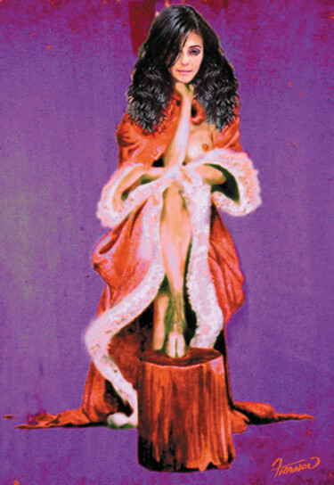 Digitale Kunst getiteld "Goat Footed Woman -…" door Moreno Franco, Origineel Kunstwerk, Acryl