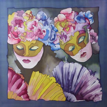 Schilderij getiteld "flower-girls" door Jean & Lene, Origineel Kunstwerk, Anders