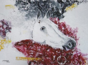 Peinture intitulée "Le cheval" par Morgado, Œuvre d'art originale, Huile