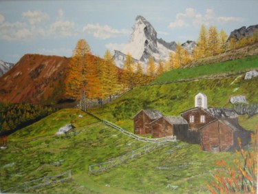 Painting titled "Zermatt" by Morgado, Original Artwork