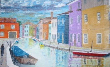 Painting titled "O Canal" by Morgado, Original Artwork