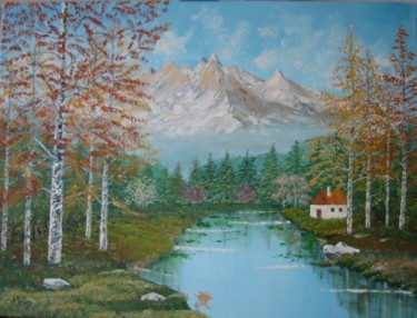 Painting titled "O Outono" by Morgado, Original Artwork