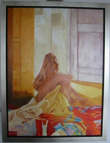 Peinture intitulée "Amanhecer sozinha" par Morgado, Œuvre d'art originale