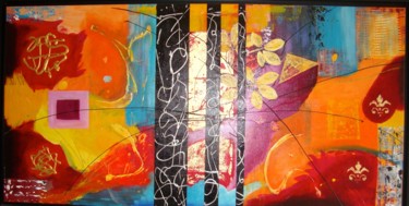 Peinture intitulée "Abstrait  encadré e…" par Morgado, Œuvre d'art originale, Acrylique