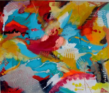 Painting titled "Abstrait" by Morgado, Original Artwork