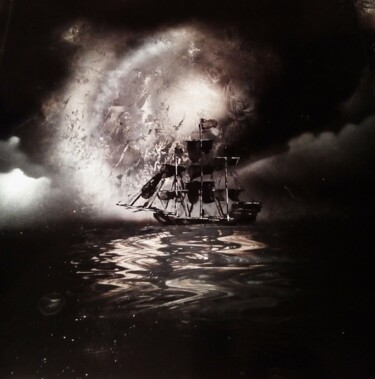 Peinture intitulée "Black Sky" par Morgan Bouton, Œuvre d'art originale, Bombe aérosol