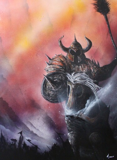 Painting titled "ODIN Power" by Morgan Bouton, Original Artwork, Acrylic