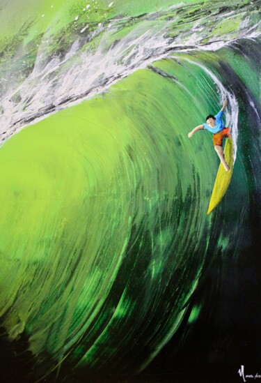 Malarstwo zatytułowany „Vertical Ride” autorstwa Morgan Bouton, Oryginalna praca, Farba w spray'u