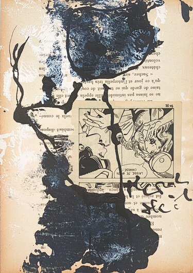 Zeichnungen mit dem Titel "3 outsider art brut…" von Morgan Merrheim, Original-Kunstwerk, Tinte