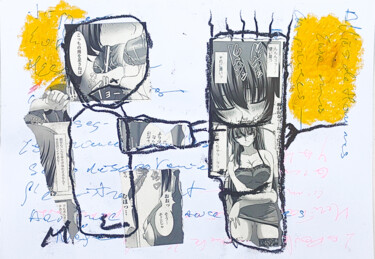 Zeichnungen mit dem Titel "012 art brut art si…" von Morgan Merrheim, Original-Kunstwerk, Pastell