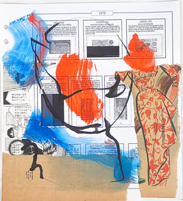 Collages intitulée "01258 art brut sing…" par Morgan Merrheim, Œuvre d'art originale, Encre