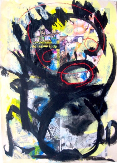 Schilderij getiteld "0015 Art Brut Singu…" door Morgan Merrheim, Origineel Kunstwerk, Acryl