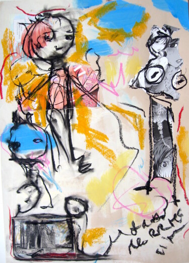 Рисунок под названием "0187 là là là" - Morgan Merrheim, Подлинное произведение искусства, Пастель