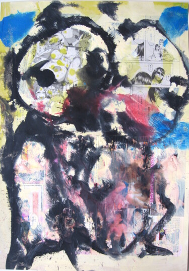 Pittura intitolato "019734 Couple punk…" da Morgan Merrheim, Opera d'arte originale, Acrilico