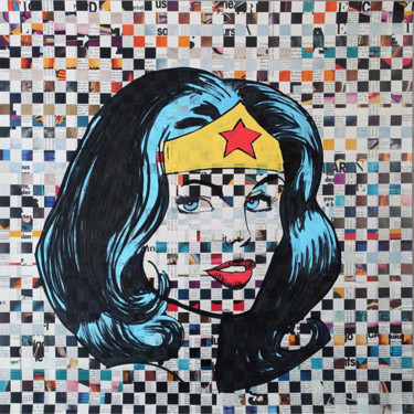 Digital Arts με τίτλο "Wonder Woman" από Morgan Paslier, Αυθεντικά έργα τέχνης, Φωτογραφία Μοντάζ