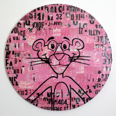 The Pink Panther & the missing Ice T Collages titulada "The Pink Panther &…" por Morgan Paslier, Obra de arte original, Acrílico