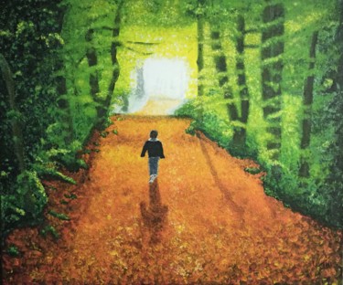 Painting titled "Childwood" by Morgan Pacault, Original Artwork, Acrylic