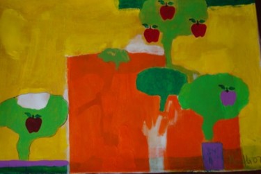 Painting titled "Apple woods" by Mariflor Blaser, Original Artwork