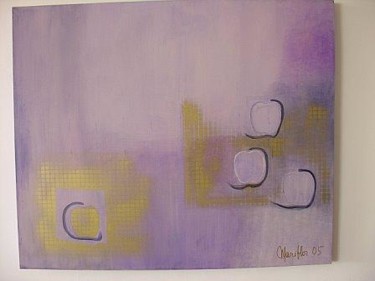 Painting titled "La vie en purple" by Mariflor Blaser, Original Artwork