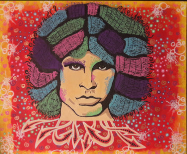 Painting titled "Jim Morrison" by Morgann Furon, Original Artwork, Acrylic
