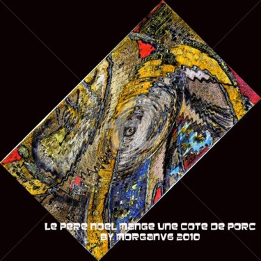 Painting titled "LE PERE NOEL MANGE…" by Morganv6, Original Artwork