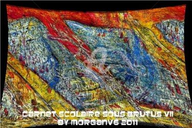 Malerei mit dem Titel "Carnet scolaire sou…" von Morganv6, Original-Kunstwerk
