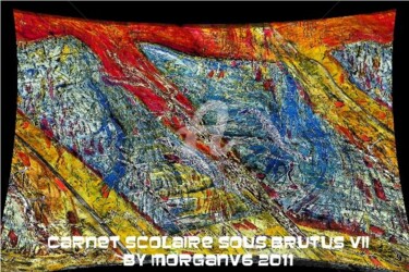 Painting titled "Carnet scolaire sou…" by Morganv6, Original Artwork