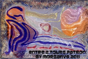 Peinture intitulée "entre 2 tours patro…" par Morganv6, Œuvre d'art originale