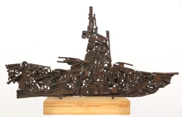 Skulptur mit dem Titel "DE-FORMAZIONE A" von Morgese Giovanni, Original-Kunstwerk, Metalle