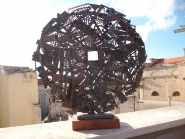 Sculpture intitulée "Imago mundi" par Morgese Giovanni, Œuvre d'art originale, Métaux