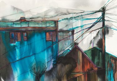 Peinture intitulée "краски города2" par Irina Morgunova, Œuvre d'art originale, Aquarelle