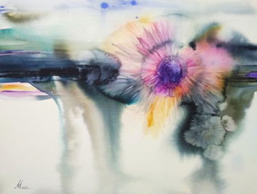 Peinture intitulée "рассвет" par Irina Morgunova, Œuvre d'art originale, Aquarelle