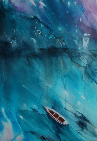 Картина под названием "Мечты о море" - Ирина Моргунова, Подлинное произведение искусства, Акварель