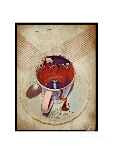 Arte digitale intitolato "chocolat cup" da Mariano Moriconi, Opera d'arte originale