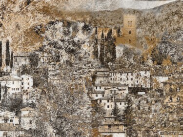 Digital Arts titled "Barga golden  city" by Mariano Moriconi, Original Artwork