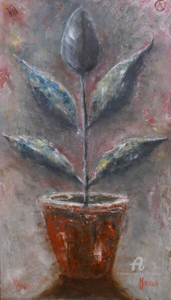 Painting titled "Ficus" by Mariano Moriconi, Original Artwork, Oil
