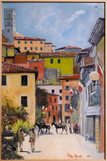 Ζωγραφική με τίτλο "domenica d'estate" από Mariano Moriconi, Αυθεντικά έργα τέχνης