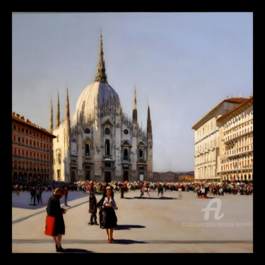 Digital Arts titled "Milan" by Mariano Moriconi, Original Artwork, AI generated image