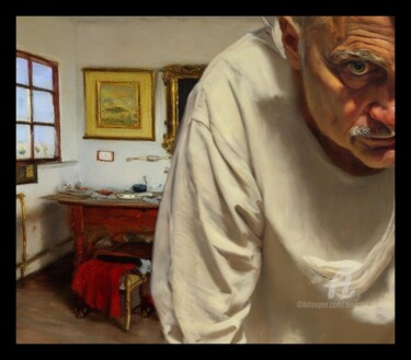 Digitale Kunst mit dem Titel "Psycho" von Mariano Moriconi, Original-Kunstwerk, KI-generiertes Bild