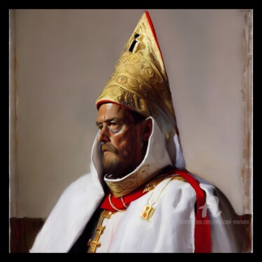 Arte digitale intitolato "Pope3" da Mariano Moriconi, Opera d'arte originale, Immagine generata dall'IA