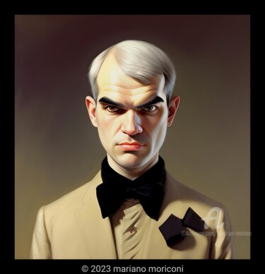 Digital Arts titled "Milan kundera" by Mariano Moriconi, Original Artwork, AI generated image